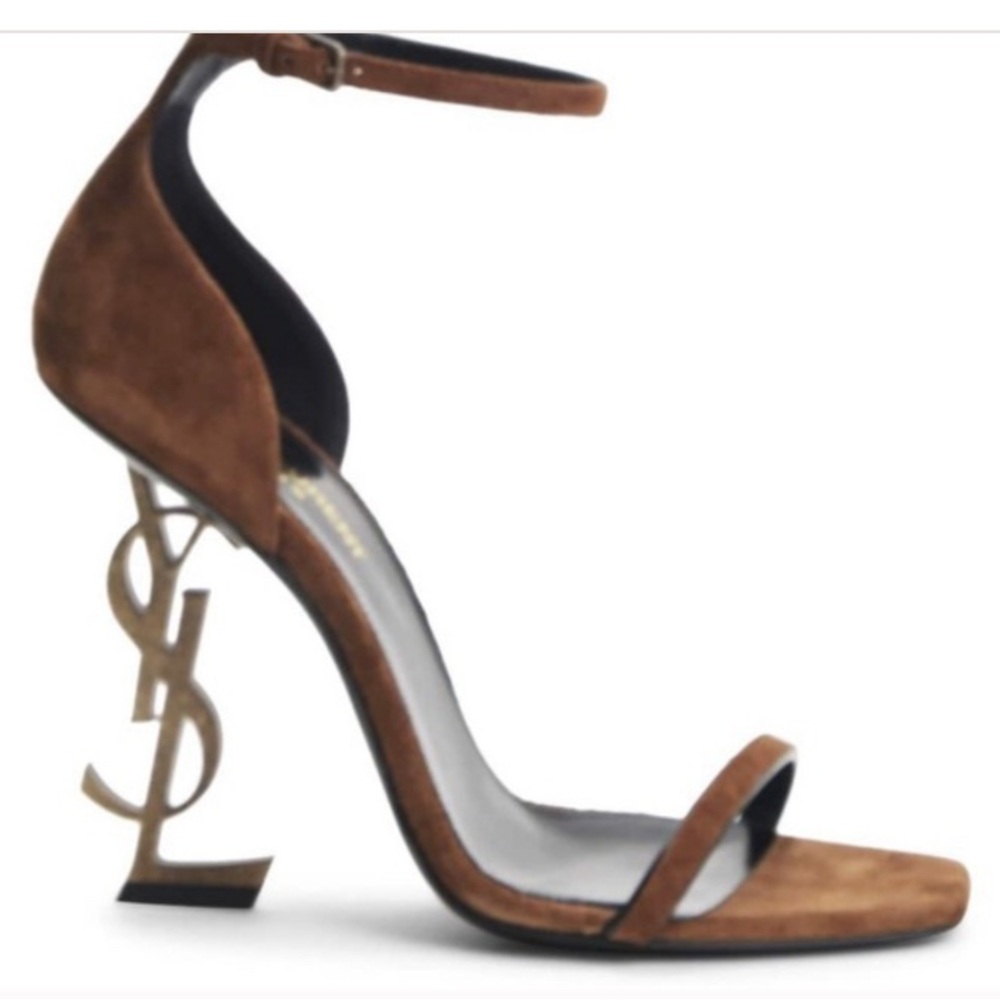 Yves Saint Laurent Brown Leather Heels